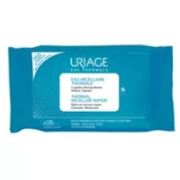 Uriage eau Micellaire Thermale - Салфетки с очищающей мицеллярной водой, 25 шт