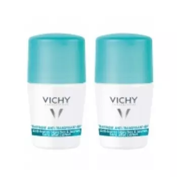 Vichy Deodorant - Дезодорант-антиперспирант 48ч против белых и желтых пятен, 2х50 мл