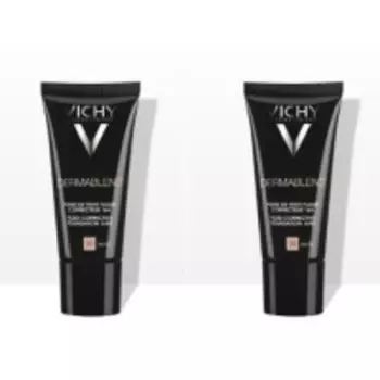 Vichy - Комплект: Дермабленд Корректирующий тональный флюид, 30 тон, 2 шт. по 30 мл, 1 шт