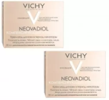 Vichy - Комплект: Неовадиол Компенсирующий комплекс для нормальной и комбинированной кожи, 2 шт. по 50 мл, 1 шт