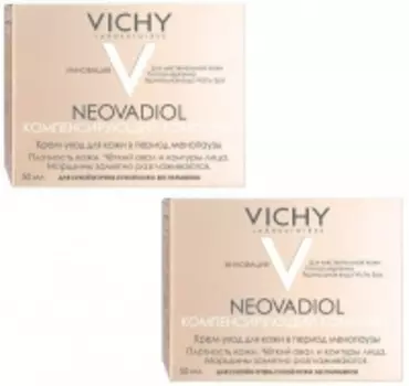 Vichy - Комплект: Неовадиол Компенсирующий комплекс для сухой и очень сухой кожи, 2 шт. по 50 мл, 1 шт