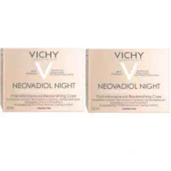 Vichy - Комплект: Неовадиол Компенсирующий комплекс ночной, 2 шт. по 50 мл, 1 шт