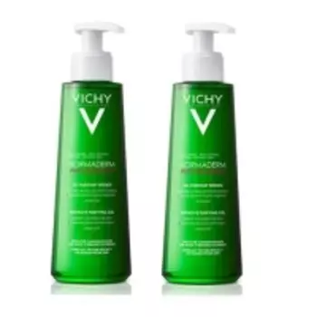 Vichy - Комплект: Нормадерм Фитосолюшн Очищающий гель для умывания, 2 шт. по 200 мл, 1 шт