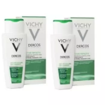 Vichy - Комплект: Шампунь-уход против перхоти для сухой кожи головы, 2 шт. по 390 мл, 1 шт
