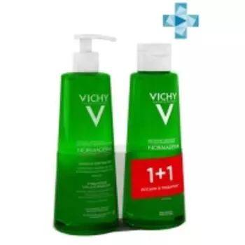 Vichy Набор Фитосолюшн: Очищающий гель для умывания 200 мл + Лосьон, сужающий поры 200 мл