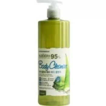 Whitecospharm White Organia Aloe Vera Body Cleanser 95% - Гель для душа с соком листьев алоэ, моркови и тыквы, 500 мл