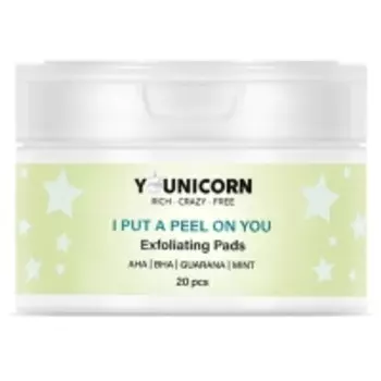 Younicorn I Put A Peel On You - Отшелушивающие подушечки для лица, 20 шт