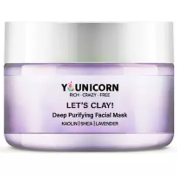 Younicorn Let's Clay! - Глубоко очищающая глиняная маска для лица, 100 мл