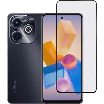 для Infinix Hot 40 Red Line Full Screen Full Glue Черное