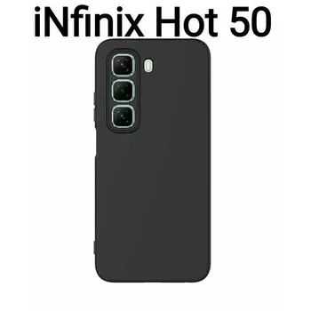 для Infinix Hot 50 mate 1mm с защитой камеры Черный