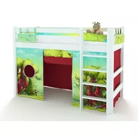 Декоративная подушка Райтон-Natura Комплект штор на двухъярусную кровать Отто (Forest Джунгли/Forest Лианы/Forest Красный) 191x90