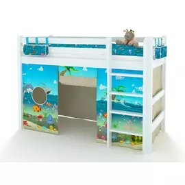 Декоративная подушка Райтон-Natura Комплект штор на двухъярусную кровать Отто (Forest Подводный мир/Forest Море/Forest Светло-бежевый) 191x90