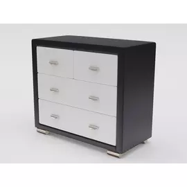 Тумба Орматек Комод OrmaSoft 2/4 (Черный с белым) 92x48