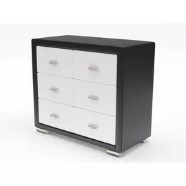 Тумба Орматек Комод OrmaSoft 2/6 (Черный с белым) 92x48