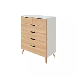 Тумба Райтон Комод высокий Lagom (Белый Жемчуг/Лак матовый) 100x50