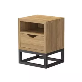 Тумба Райтон-Natura Loft (Браширование (сосна)/Черный) 400x335