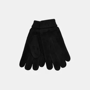 АУГП107200 Перчатки мужские,Ralf Ringer,1 00%свин.велюр/трикотаж,черн