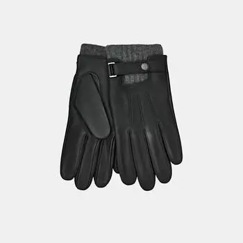 АУГП106900 Перчатки мужские,Ralf Ringer натуральная кожа,черн/серые