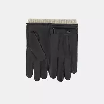 АУГП115700 Перчатки мужские,Ralf Ringer,н атуральная кожа,черные