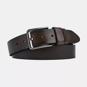 АУГР092200 Ремень мужской натур.кожа, 120-130см,коричневый