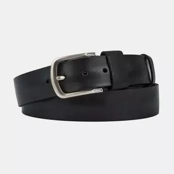 АУГР092100 Ремень мужской натур.кожа, 120-130см,черный