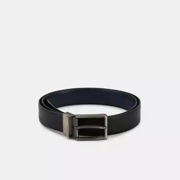 АУГР096400 Ремень мужской Ralf Ringer,нат ур.кожа,130х3,4,чер/син