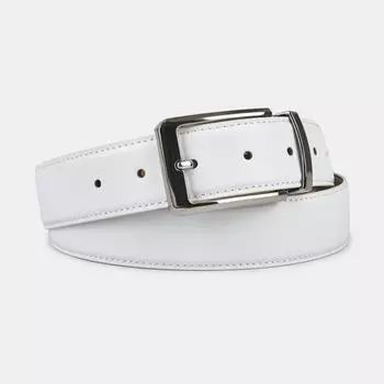 150313P-13916-11/12 Ремень женский Ralf Ringer,нат ур.кожа,115х3,4см,белый/бежев