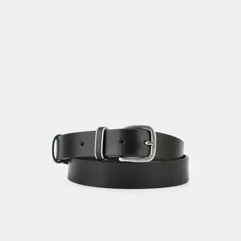 АУГР098800 Ремень женский Ralf Ringer,нат ур.кожа,115х2,8,черный