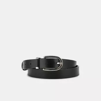 АУГР095900 Ремень женский Ralf Ringer,нат ур.кожа,115х2,4,черный