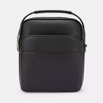 АУГС191300 Сумка мужская нат.кожа 190*230*60 черная