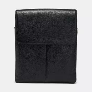 АУГС190400 Сумка мужская нат.кожа 220*255*150 черная