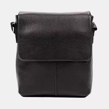 АУГС200700 Сумка мужская нат.кожа 250*280*60 черная