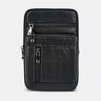 RR-112-608-11-4 Сумка мужская натуральная кожа 130x40x210,черная