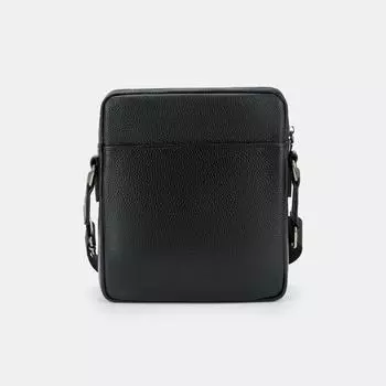 АУГС329900 Сумка мужская натуральная кожа ,200x60x230,черная