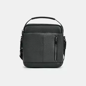 АУГС330300 Сумка мужская экокожа 100% ,200х70х240,черная