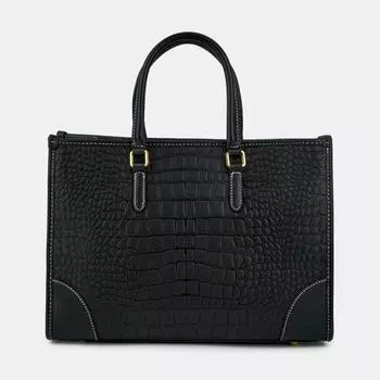 R38126-1/10 Сумка женская, искуственная ко жа,100x350x250,черная