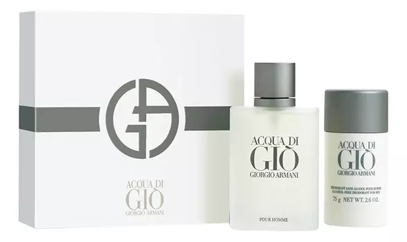 Acqua di Gio pour homme: набор (т/вода 100мл + дезодорант 75мл)
