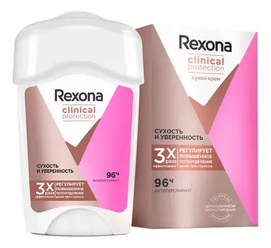 Антиперспирант-крем Сухость и уверенность 96ч Clinical Protection 45мл