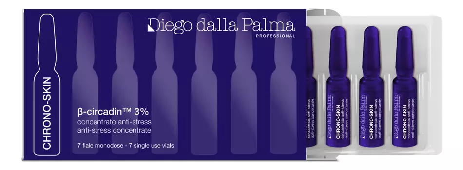 Апмулы для стрессовой, уставшей кожи вокруг глаз Chrono-Skin Anti-Stress Concentrate 7*1,5мл