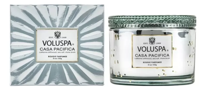 Ароматическая свеча Casa Pacifica (дом на побережье): свеча в подарочной коробке 312г