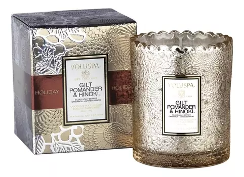 Ароматическая свеча Gilt Pomander &amp; Hinoki: свеча в подарочной коробке 176г