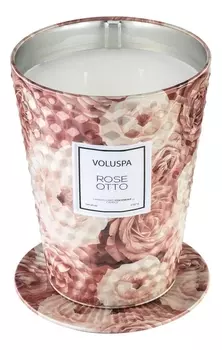 Ароматическая свеча Rose Otto (роза отто): свеча в металлическом ведерке с 2 фитилями 737г