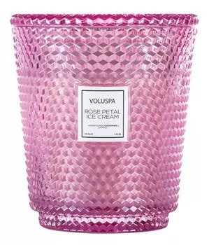 Ароматическая свеча Rose Petal Ice Cream (мороженное с лепестками роз): свеча в металлическом ведерке с 5 фитилями 3200г