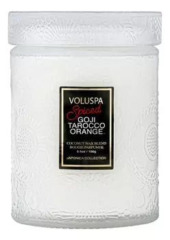 Ароматическая свеча Spicy Chinese Berry and Red Orange (Пряная китайская ягода и Красный апельсин): свеча в большом стеклянном подсвечнике с крышкой 156г