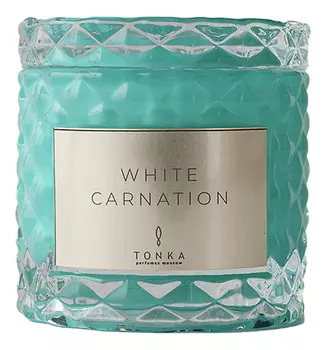 Ароматическая свеча White Carnation: свеча 50г (ментоловый подсвечник)