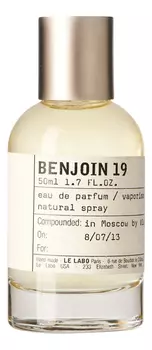 Benjoin 19 Moscow: парфюмерная вода 50мл