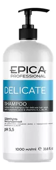 Бессульфатный шампунь для деликатного очищения с гиалуроновой кислотой Delicate Shampoo: Шампунь 1000мл