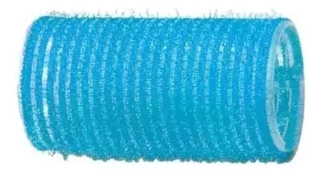 Бигуди-липучки для волос 28мм 12шт (голубые)