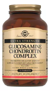 Биодобавка Глюкозамин-Хондроитин Glucosamine Chondroitin Complex 75 таблеток