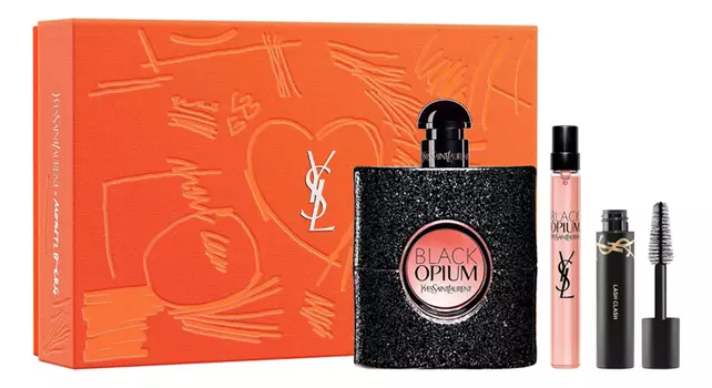 Black Opium: набор (п/вода 90мл + п/вода 10мл + тушь Mascara 2мл)